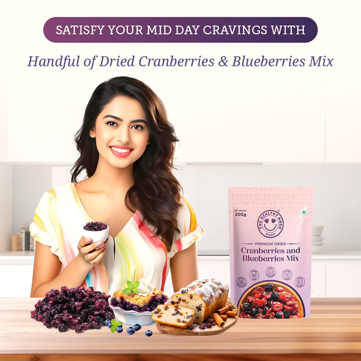 Blueberries & Cranberries Mix 200gm